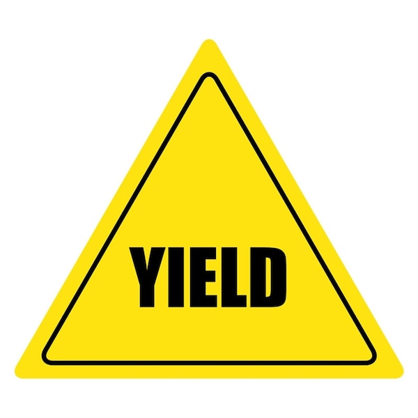 5S Supplies Yield - 32in Diameter Non Slip Floor Sign FS-YIELDTR-32 - main
